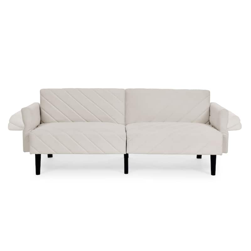 78" Modern Velvet Folding Futon Sofa Bed