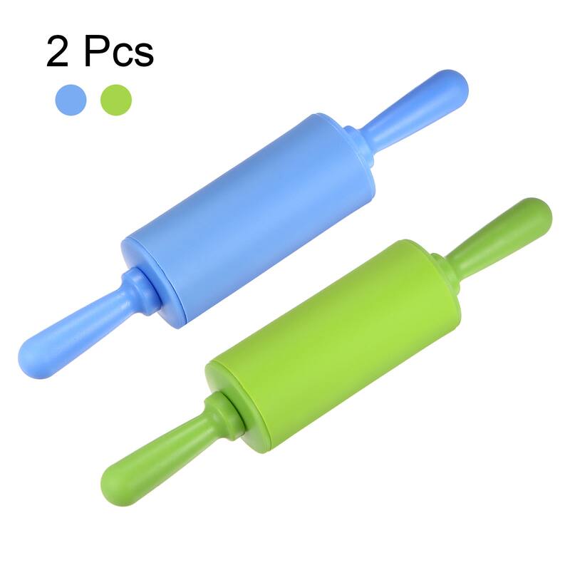 Silicone Rolling Pins for Baking 23.5cm x 4.2cm Blue & Green - Blue & Green