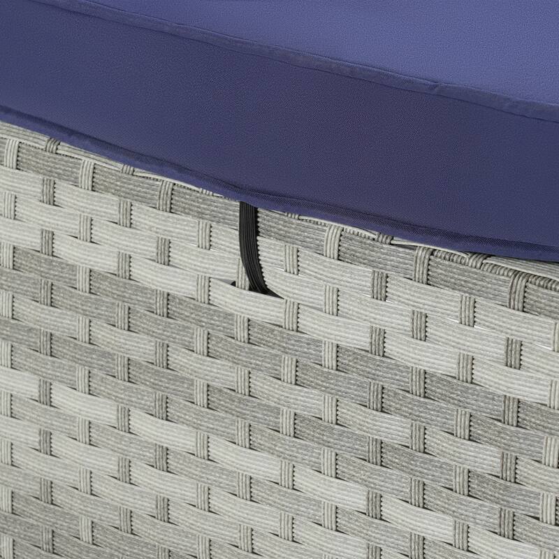 Outdoor sofa PE rattan furniture deck chair GRAY rattan