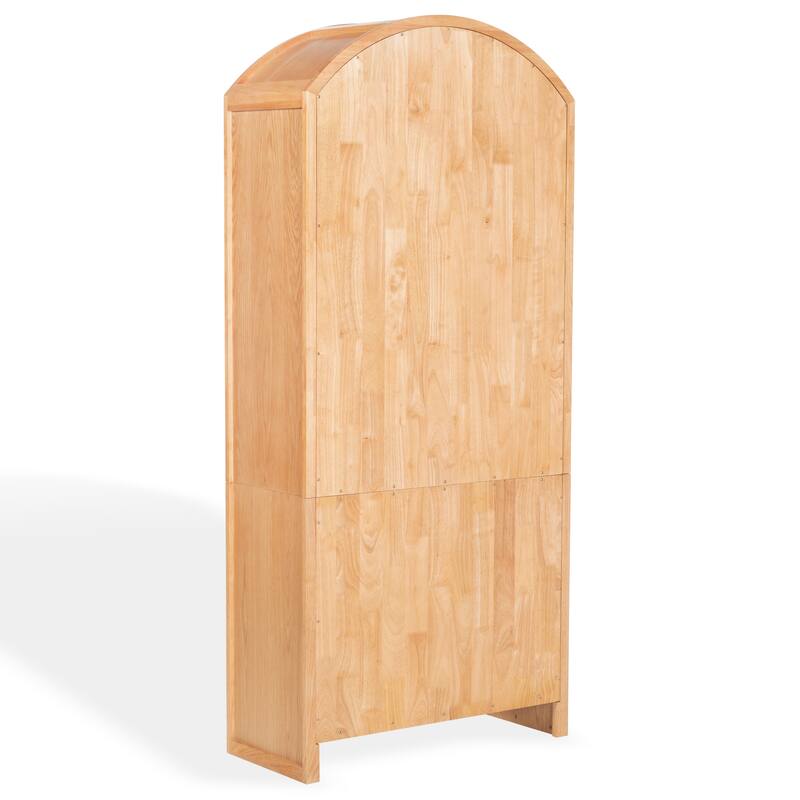 SAFAVIEH Couture Elladora Ribbed Front Wood Bookcase - 34"W x 15"D x 76"H