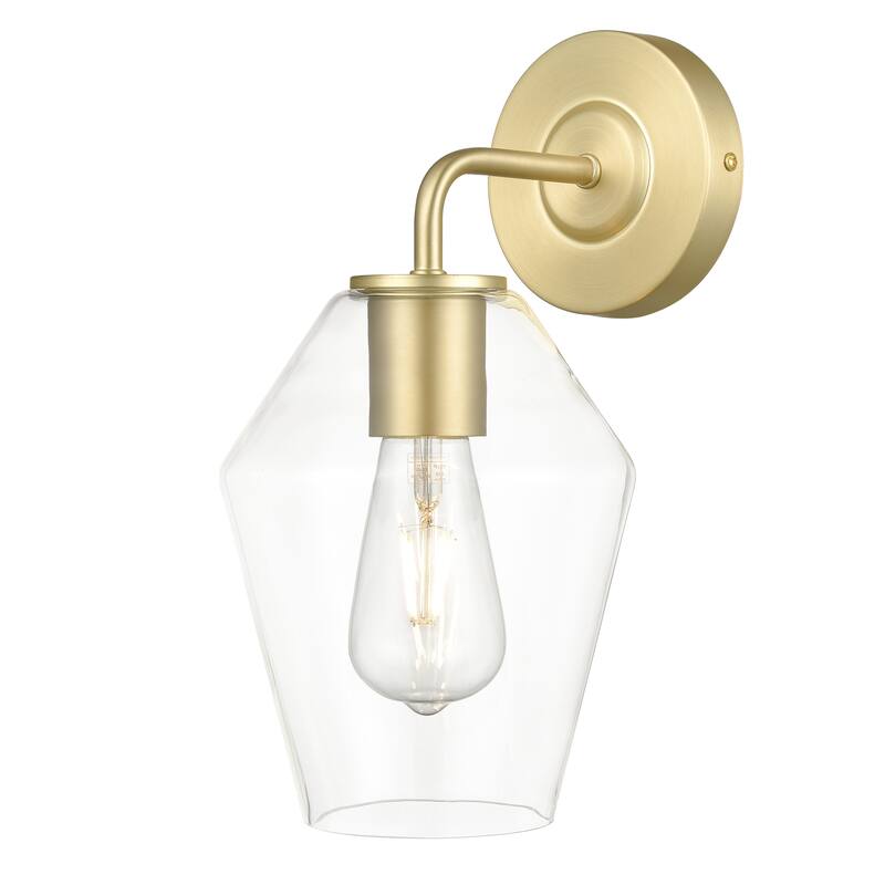 Light Society Clare Wall Sconce - Brushed Brass/Clear