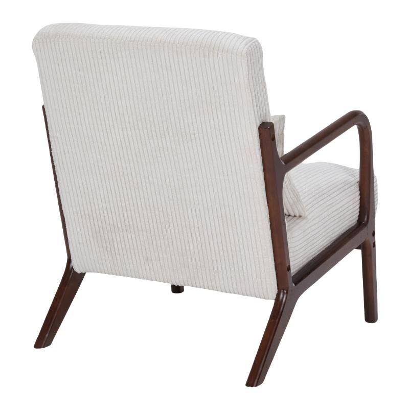 Polyester Mid-Century Armchair with Included Pillow and Ergonomic Support