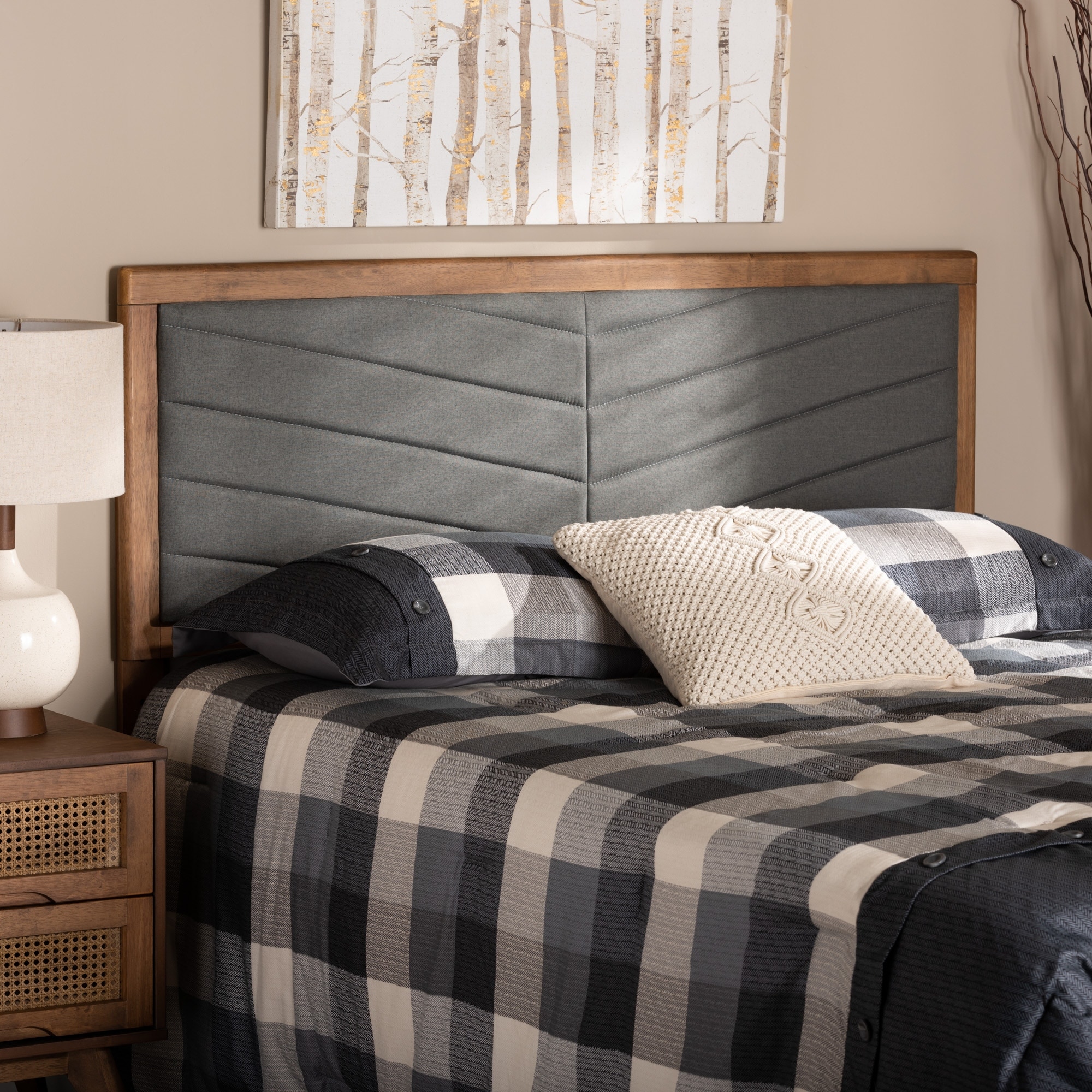 Dark grey hotsell wood headboard