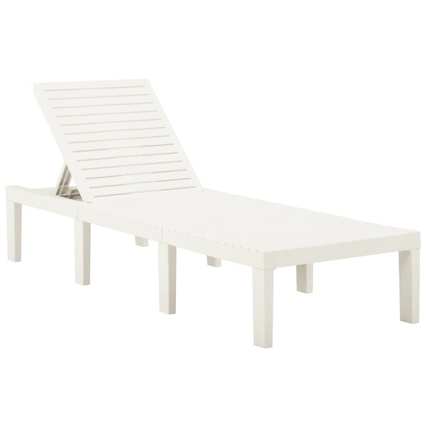 vidaXL Sun Lounger Plastic White. Opens flyout.