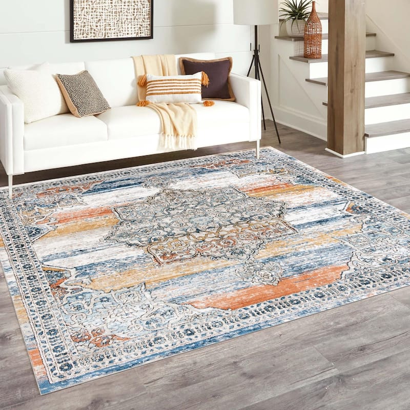 Traditional Jeopok Collection Area Rug - Multi - 10' Square