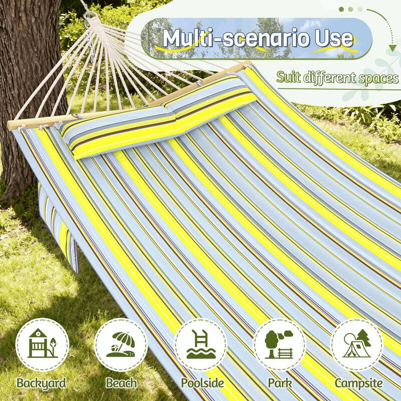 EROMMY Modern Portable Hammock, Hand-Woven Ropes, Anti-Tipping Design for Backyards, Beaches & Campsites
