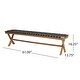preview thumbnail 4 of 8, Roomfitters Outdoor Bench with Handcrafted Rope Weave Seat, X-Cross Frame Design, Durable and Stylish Seating, Black Woven