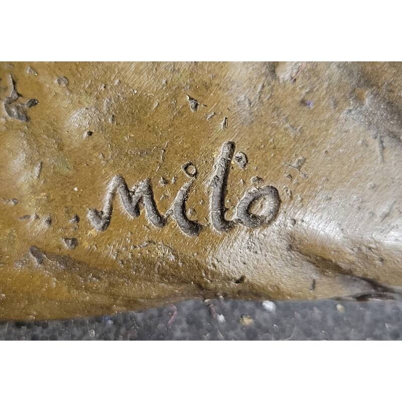 Dueling Stallion Imitative Horses Hot Cast Bronze Sculpture Statue Decor Original Art On Marble Base