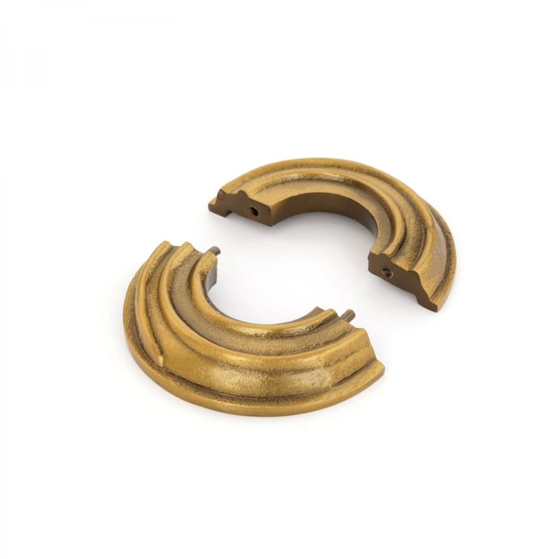 Gold Finish Aluminum Radiator Flange Spiral Style 1" (IPS) 1.38" ID 3.13" OD Plate Pipe Collar Cover Renovators Supply