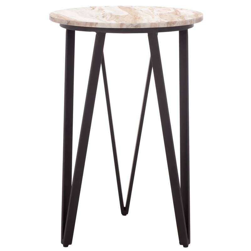 SAFAVIEH Home Reni Marble Side Table - 16"W x 16"D x 24"H