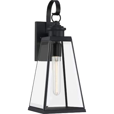 Paxton 1-Light Outdoor Wall Lantern in Matte Black