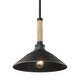 preview thumbnail 3 of 9, Golden Lighting Journey 1-light Pendant in Natural Black