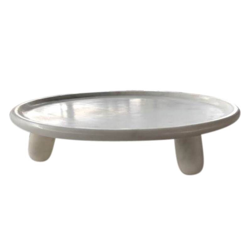 Marble Cake Stand w/ Marble Legs 13.75Dia - A