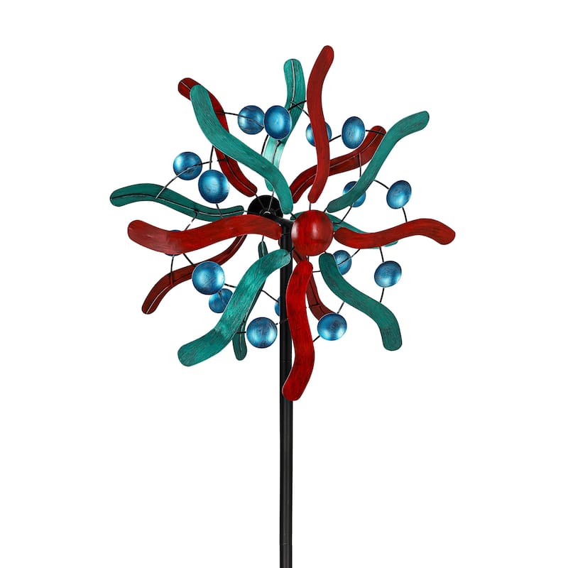 75" Red & Blue Bubble Spinner