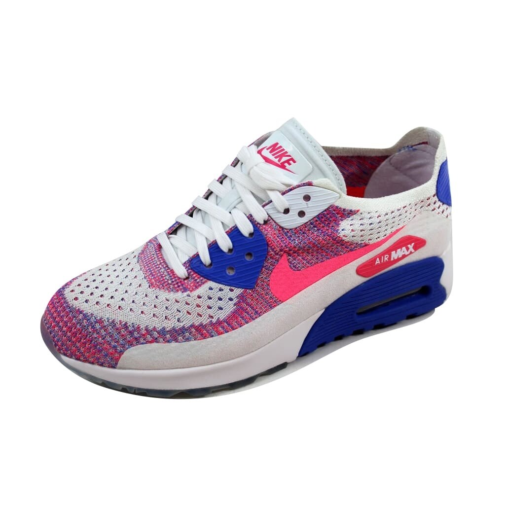 Nike Women's Air Max 90 Ultra 2.0 Flyknit WhiteRacer Blue Medium Blue881109 103 Nike Women's Air Max 90 Ultra 2.0 Flyknit WhiteRacer Blue Medium Blue881109 103