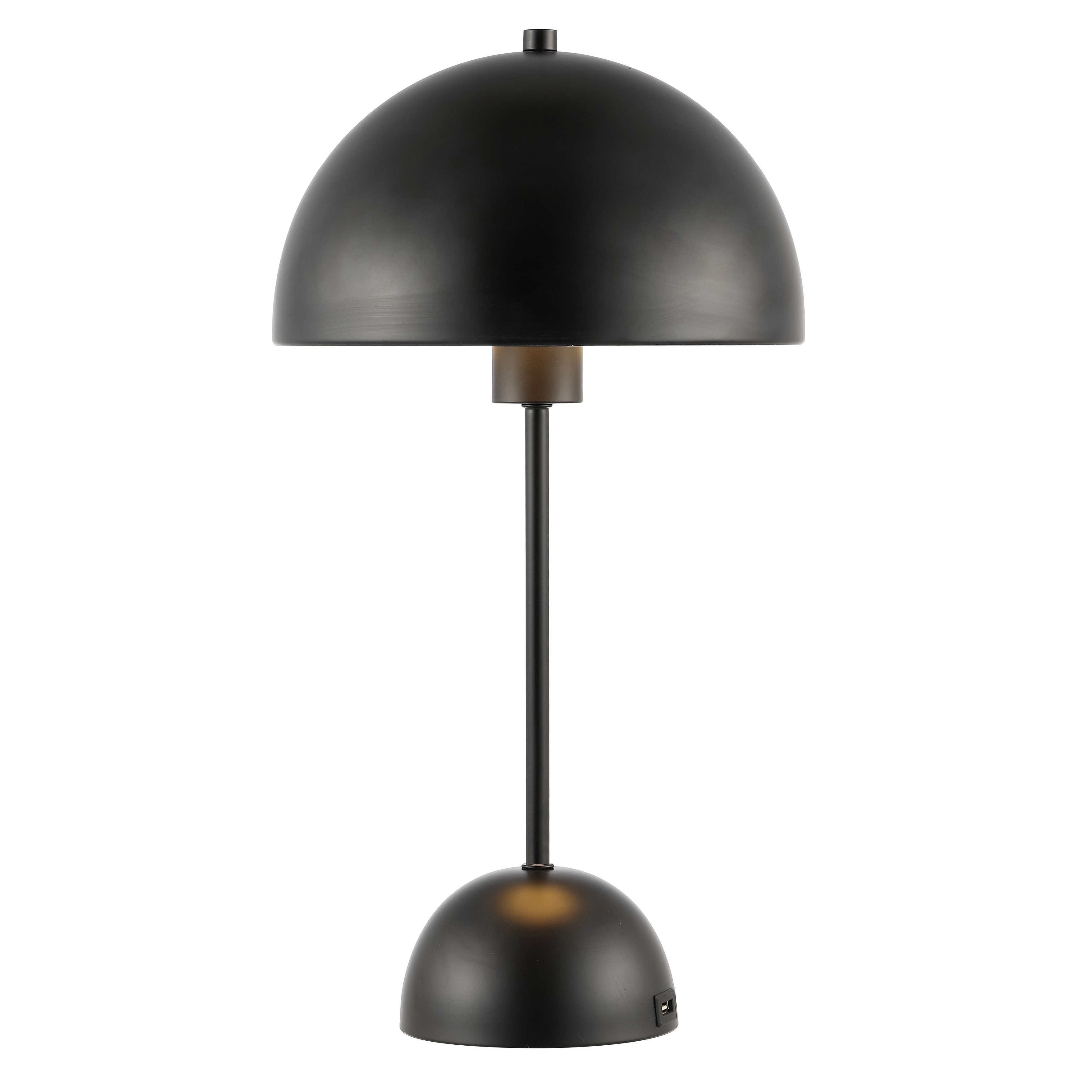 SAFAVIEH Lighting Ixora 18-inch Dome Top Mushroom Table Lamp with USB Charging Port (LED Bulb Included)