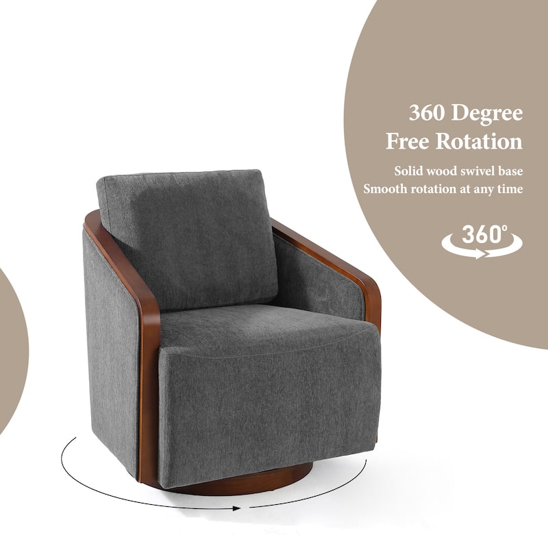 Modern Upholstered Swivel Accent Chair