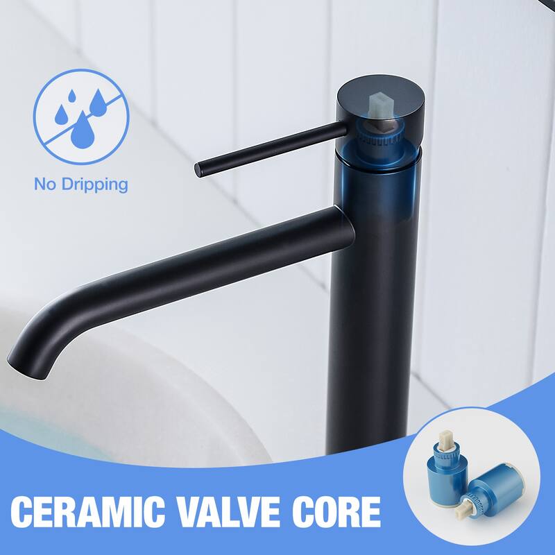 Single-Handle Deck-Mounted Bathroom Sink Faucet