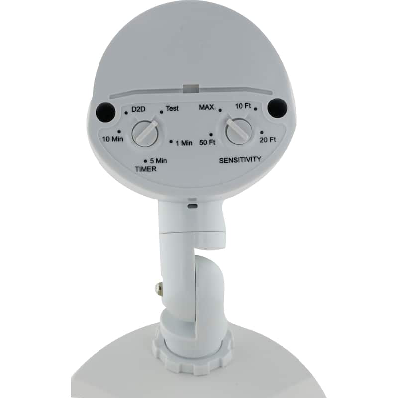 LED Security Light Dual Head With Motion Sensor White Finish 4000K