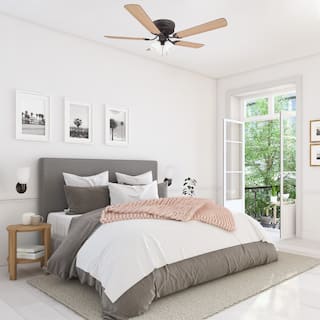 Design House 157388-ORB Millbridge 52-Inch Traditional 3-Speed 5-Blade LED Indoor Hugger/Low Profile Ceiling Fan