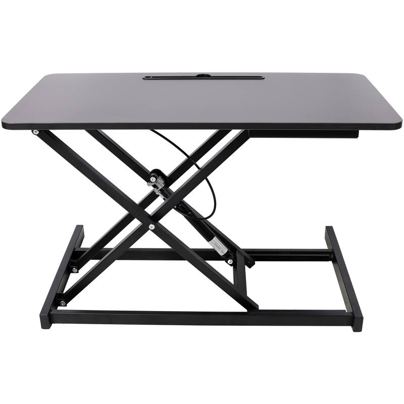 Anmytek Adjustable Height Standing Laptop Desk with Keyboard Tray Black