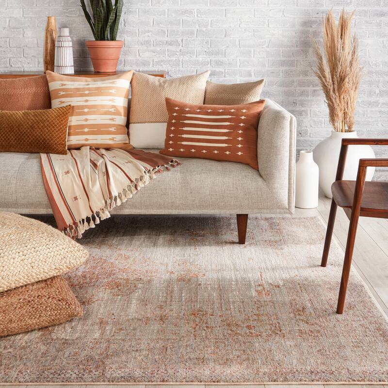 Jordane Medallion Tan/ Rust Area Rug