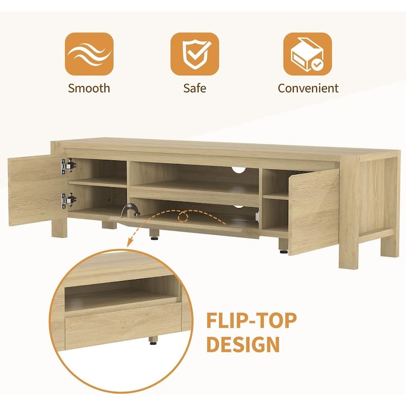 TV Stand, with Doors and Cabinet