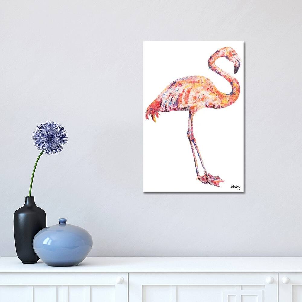 iCanvas "Flamingo" by Becksy Canvas Print