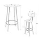 preview thumbnail 8 of 7, Bar table, equipped with 2 bar stools , with backrest and partition