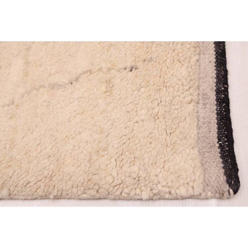 ECARPETGALLERY Hand-knotted Looma Cream Wool Rug - 7'11 x 9'8