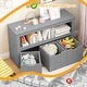 preview thumbnail 20 of 42, Costway Storage Cabinet 3 Drawer Chest w/Wheels Large Storage Cube - See Details