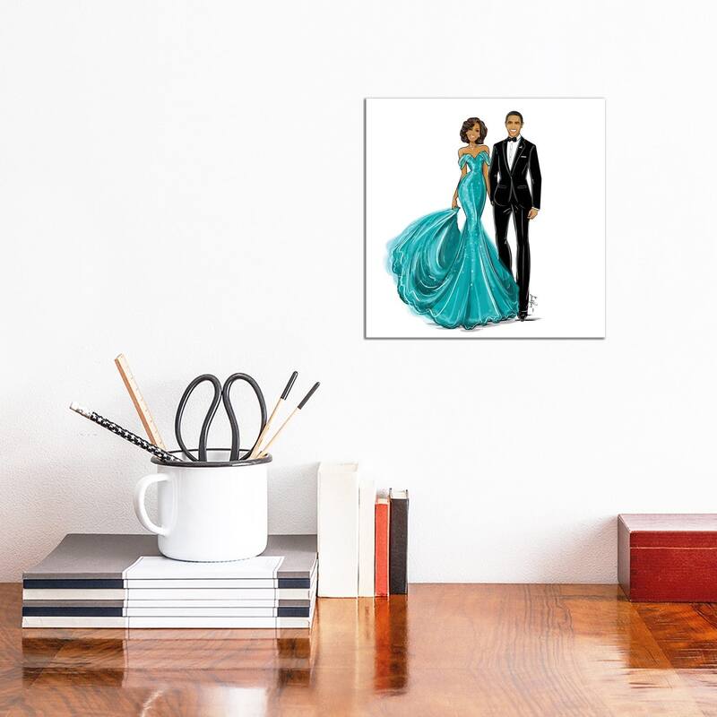 iCanvas "Michelle & Barack Obama" by Emma Kenny Canvas Print - 12x12x0.75