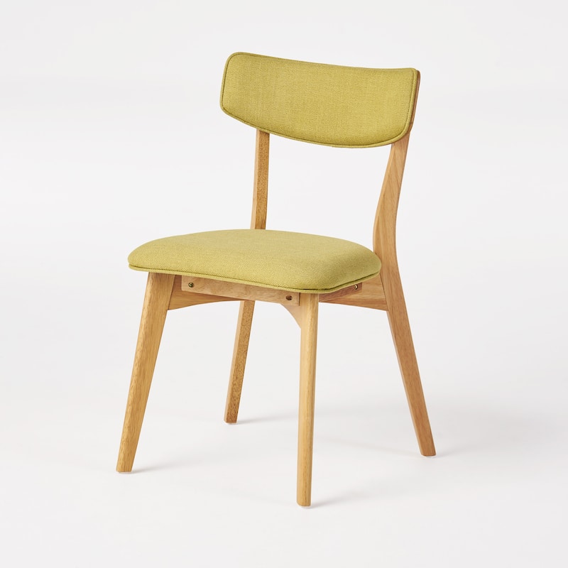 Chazz Mid-Century Modern Upholstered Rubberwood Dining Chairs (Set of 2) by Christopher Knight Home