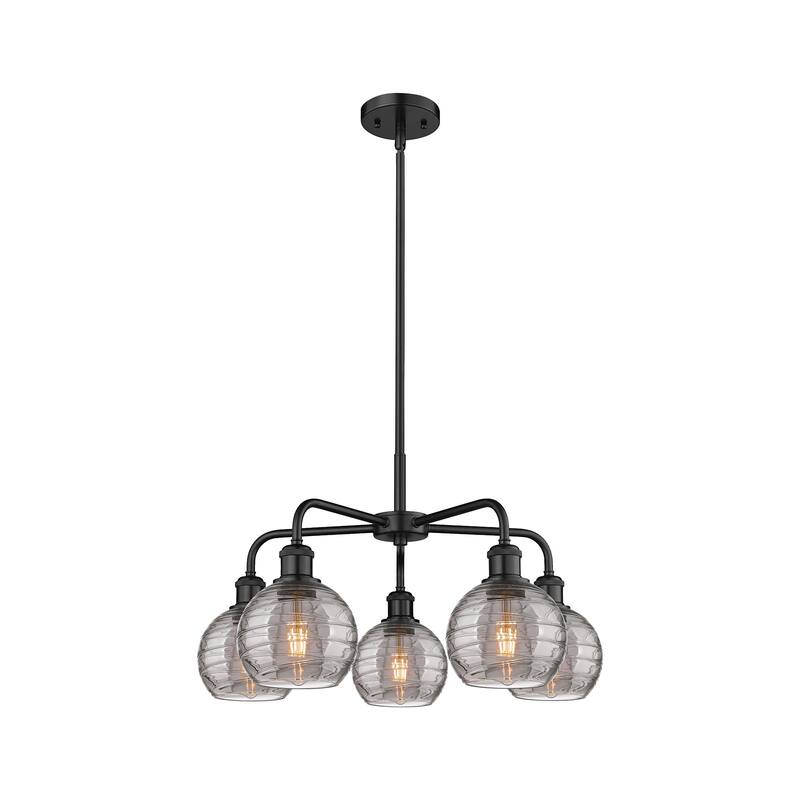 Innovations Lighting 516-5CR 14 24 Athens Deco Swirl Chandelier Athens