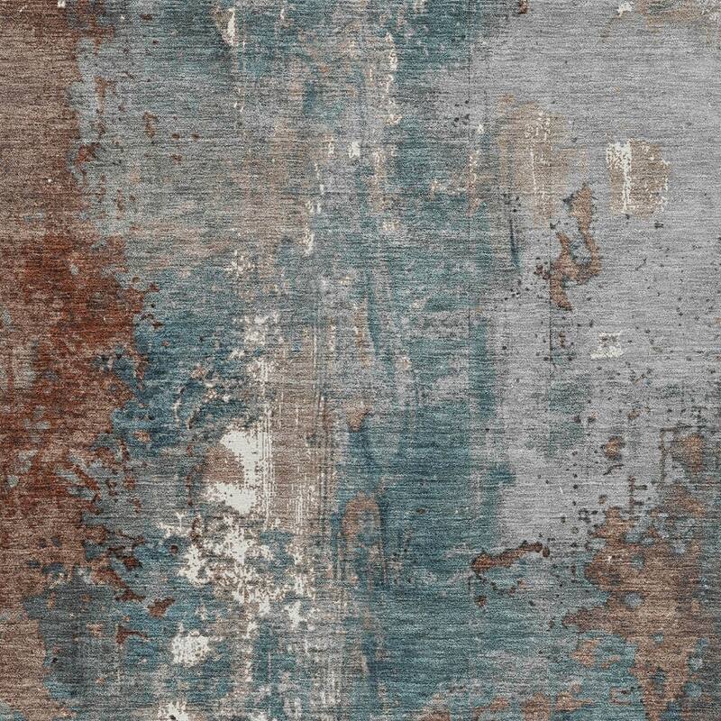 HomeRoots Abstract Transitional Rectangle Outdoor Rug