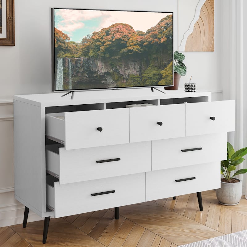 Moasis 7 Drawer Double Dresser Storage Dresser