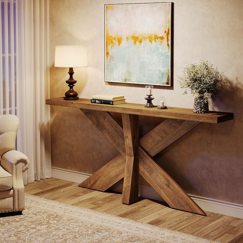 70.9" Extra Long Farmhouse Console Sofa Table for Entryway Hallway