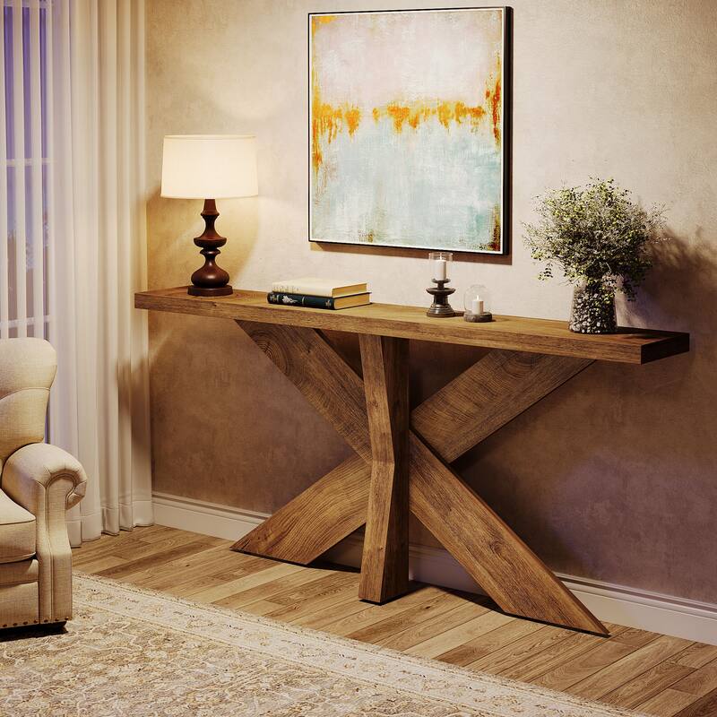 70.9-Inch Long Narrow Wood Console Table for Entryway