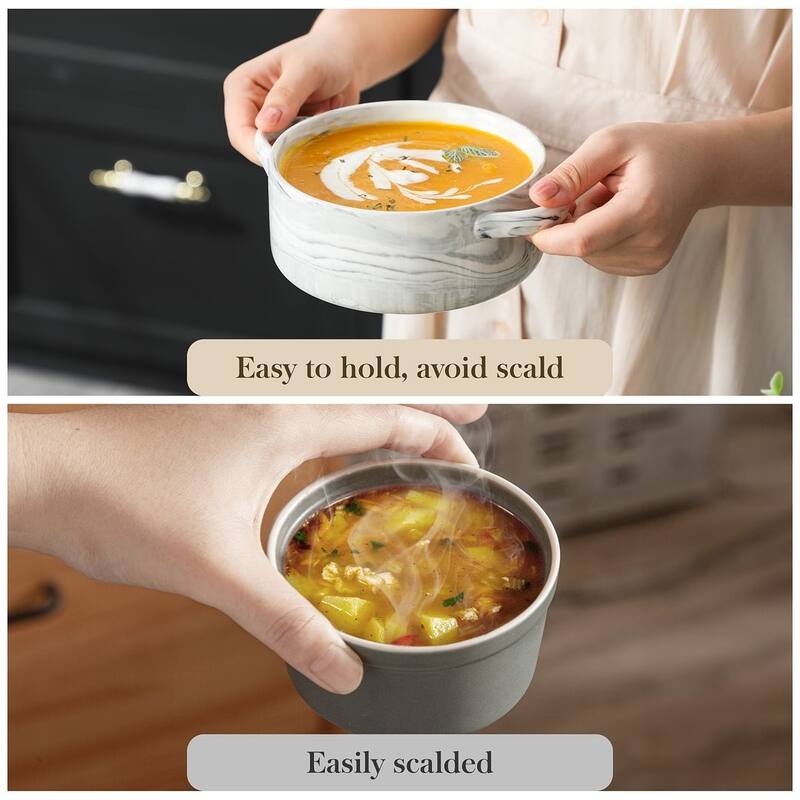MALACASA REG Porcelain 4-Piecee Soup Bowl Set,Service for 4