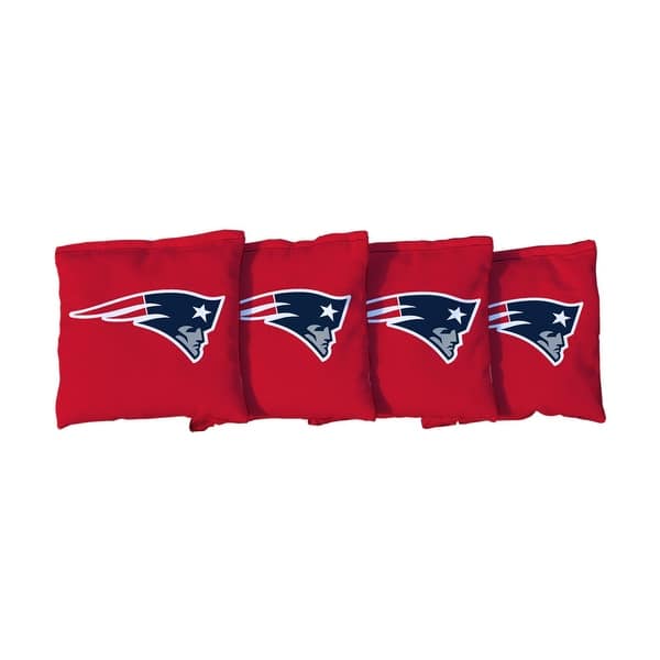 slide 2 of 3, New England Patriots NFL Football Red Cornhole Bags All-Weather Resin Filled