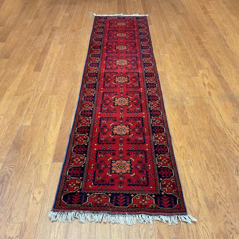 HERAT ORIENTAL Handmade Khall Mohammadi Wool Rug - 2'6" x 10'