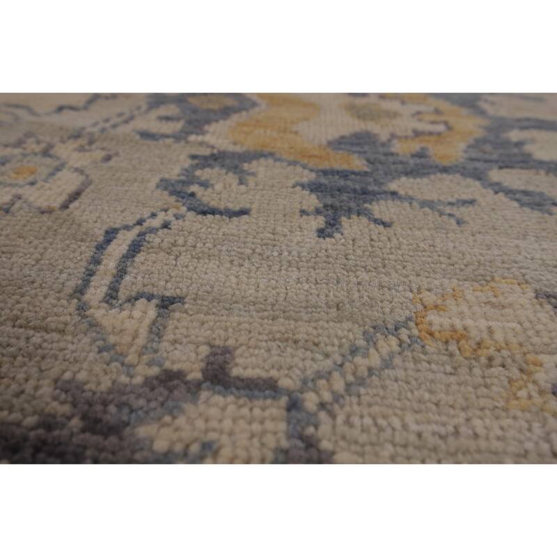 Oriental Vegetable Dye Oushak Turkish Area Rug Handmade Wool Carpet - 5'11"x 8'10"