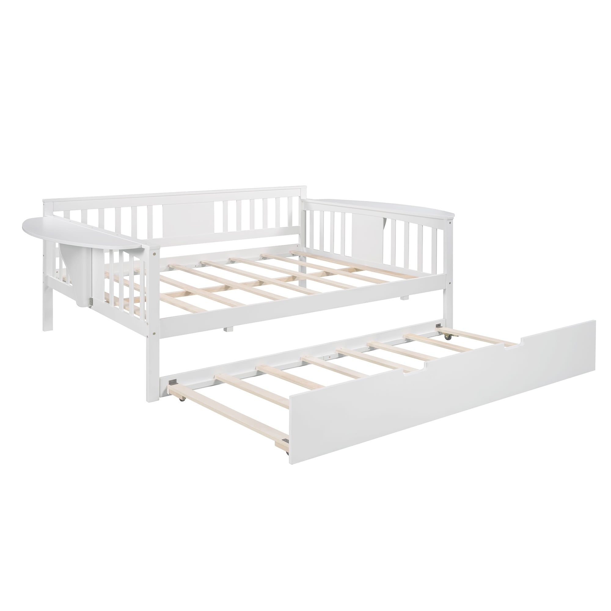 Global Pronex Full size Daybed with Twin size Trundle Wood Slat