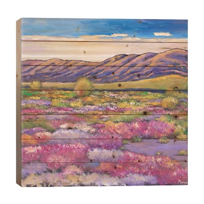 Desert Bloom Print On Wood by Johnathan Harris - Multi-Color