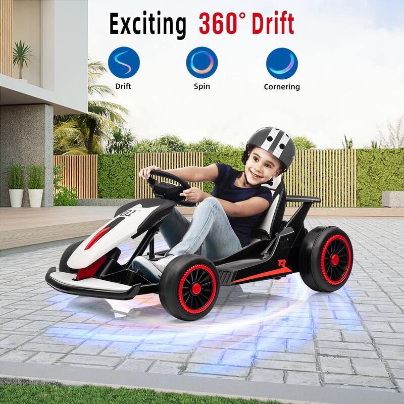 Go Kart for Kids, 24V Drift Kart with 2X200W Strong Motor