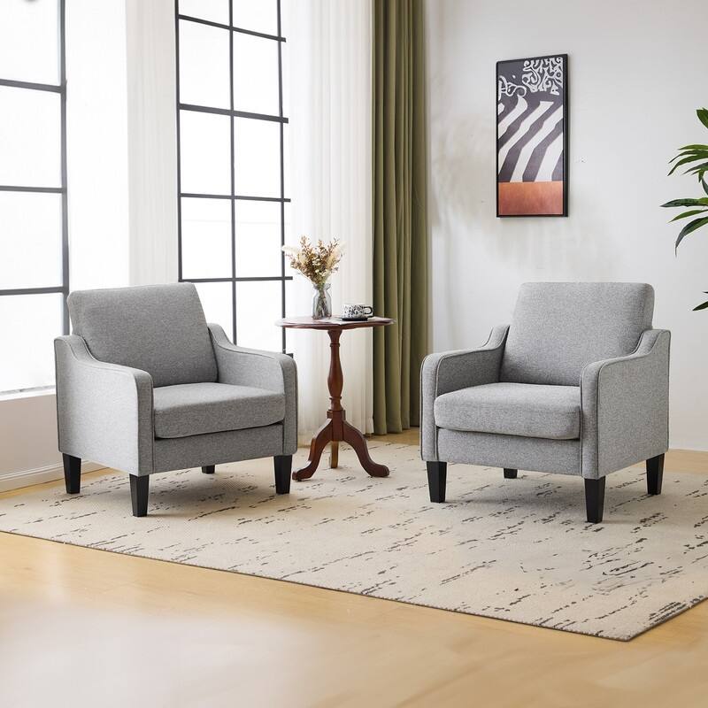 VINGLI Mid Century Modern Fabric Accent Chair