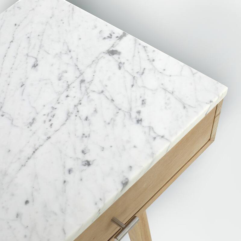 Versatile And Stylish Marble White Writing Desk To Elevate And Complete Any Space