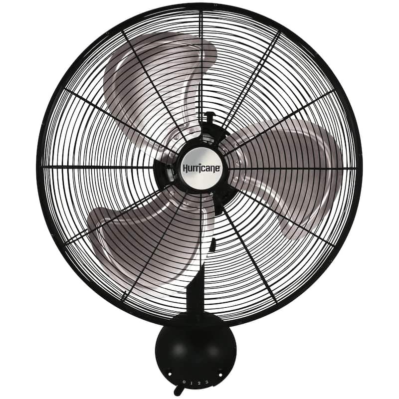 Hurricane 20 Inch Pro Commercial Grade Classic Oscillating Wall Mount Fan, Black
