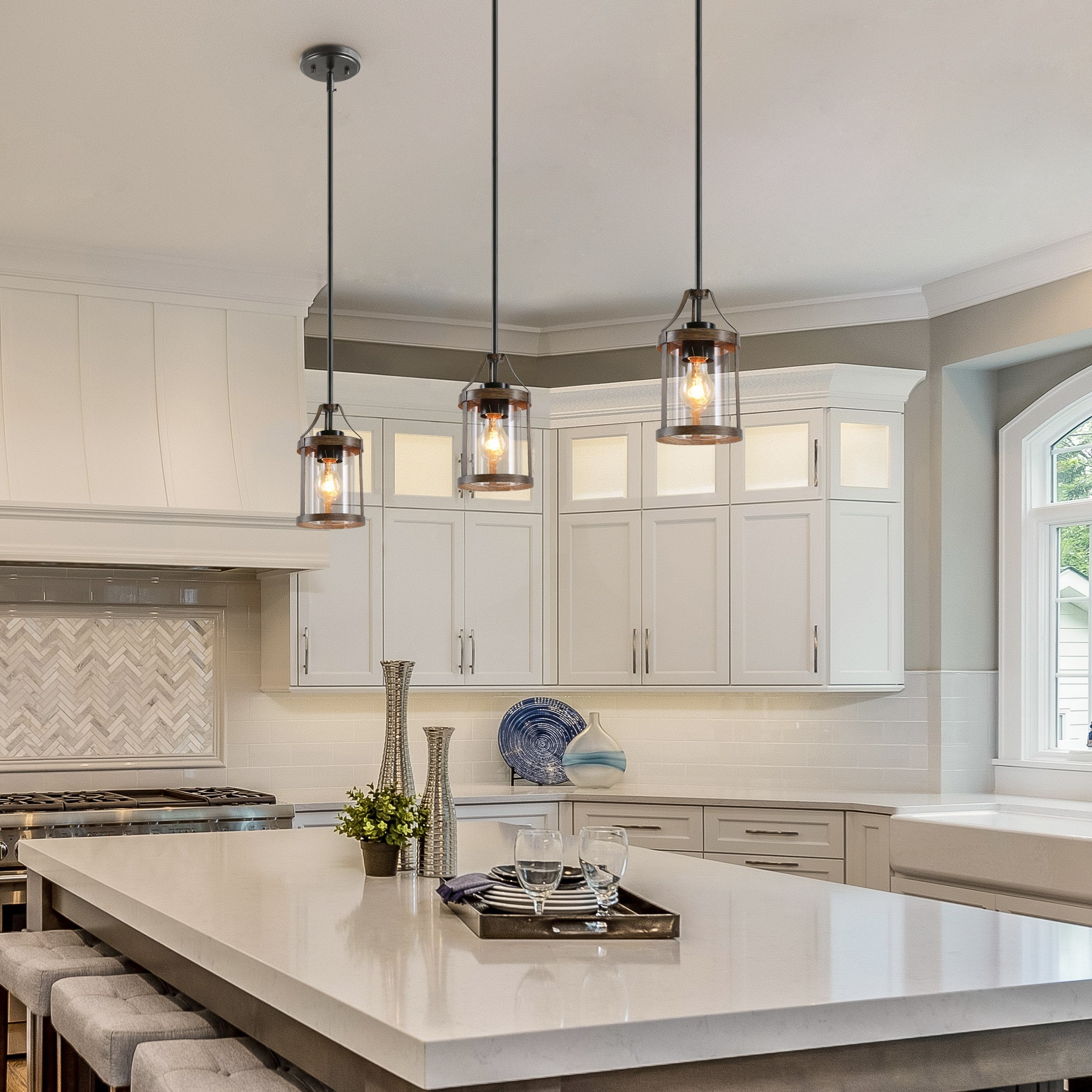 Modern Farmhouse 1 Light Pendant Light with Glass Shade for Dining Room W6 xH10 On Sale Bed Bath Beyond 29809169