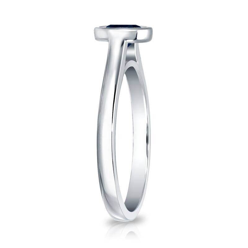 Auriya 14k Gold 1ct Bezel-set Solitaire Sapphire Engagement Ring